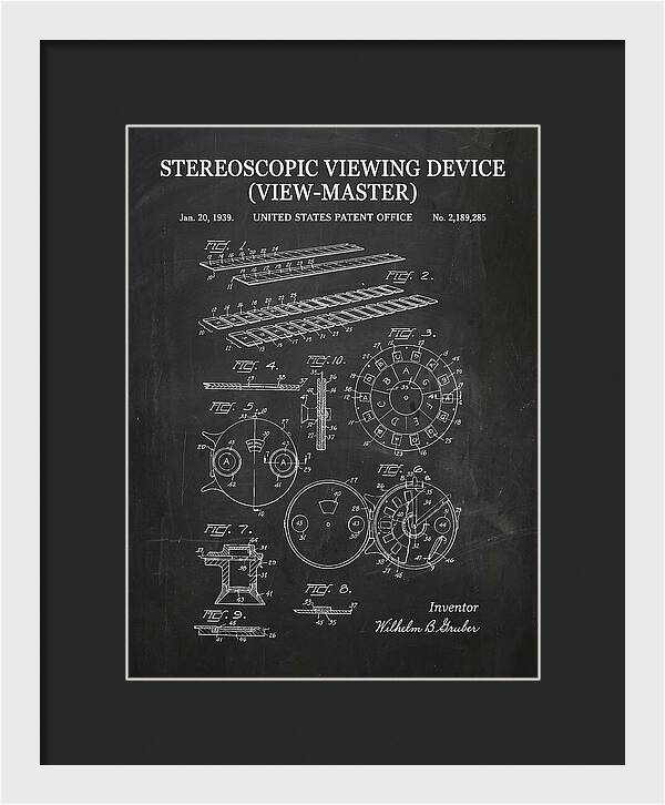 Stereoscopic Viewing Device View Master Chalkboard Patent Us2189285a