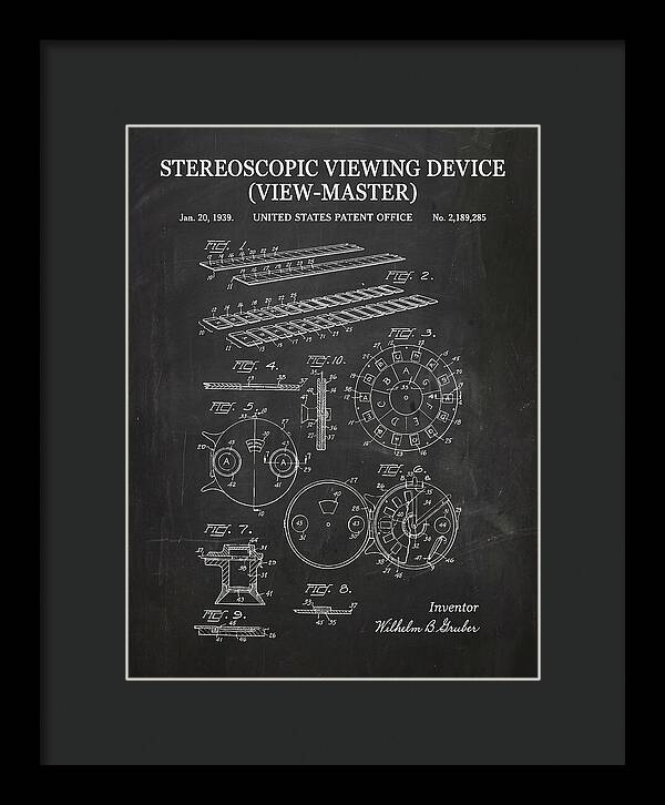 Stereoscopic Viewing Device View Master Chalkboard Patent Us2189285a