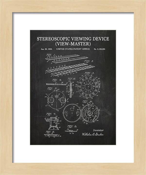 Stereoscopic Viewing Device View Master Chalkboard Patent Us2189285a