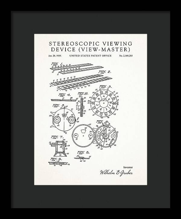 Stereoscopic Viewing Device View Master Minimalist Patent Us2189285a