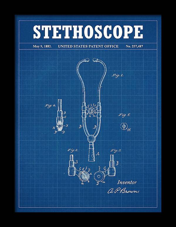 Stethoscope Blueprint Patent Us257487a