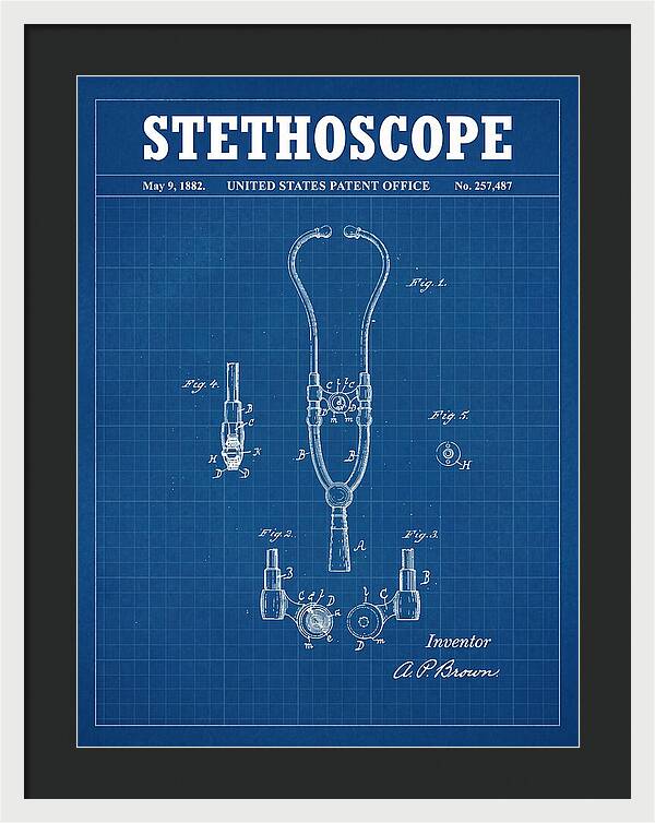 Stethoscope Blueprint Patent Us257487a