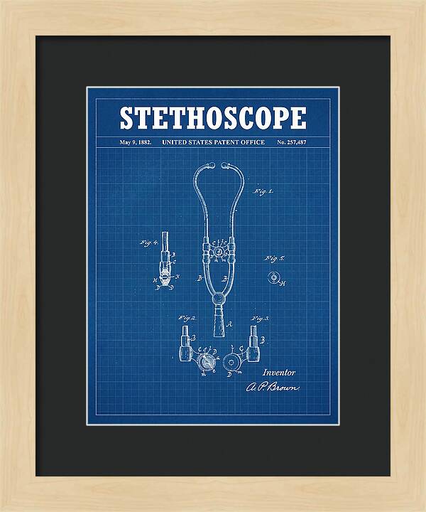 Stethoscope Blueprint Patent Us257487a