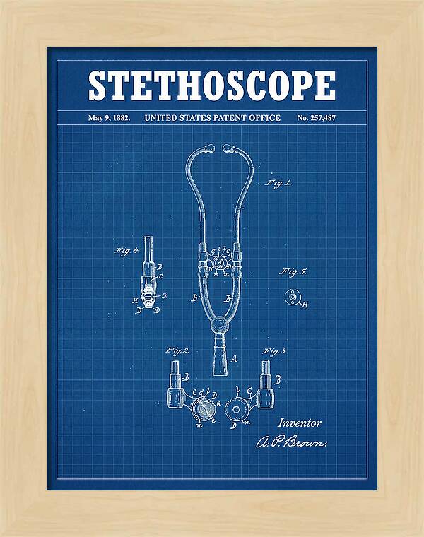 Stethoscope Blueprint Patent Us257487a