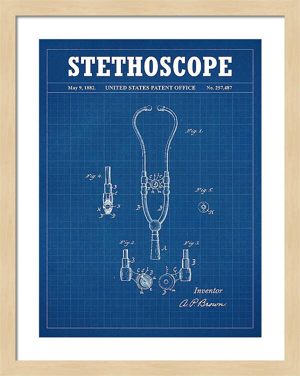 Stethoscope Blueprint Patent Us257487a