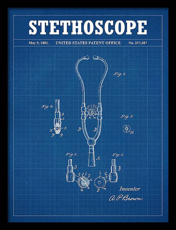 Stethoscope Blueprint Patent Us257487a
