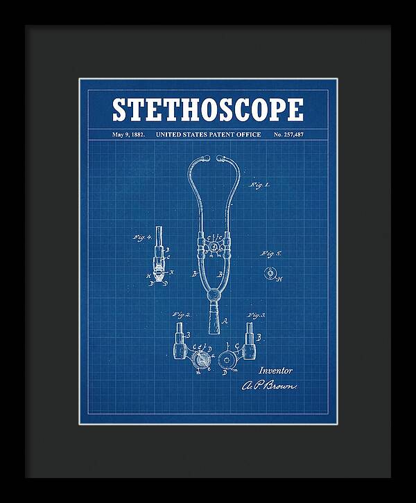 Stethoscope Blueprint Patent Us257487a