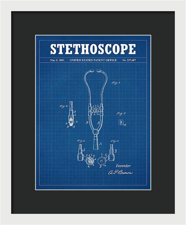 Stethoscope Blueprint Patent Us257487a