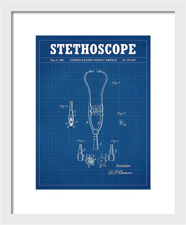 Stethoscope Blueprint Patent Us257487a