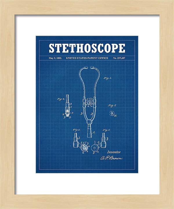 Stethoscope Blueprint Patent Us257487a