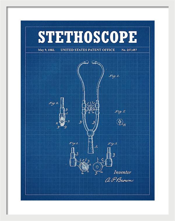 Stethoscope Blueprint Patent Us257487a