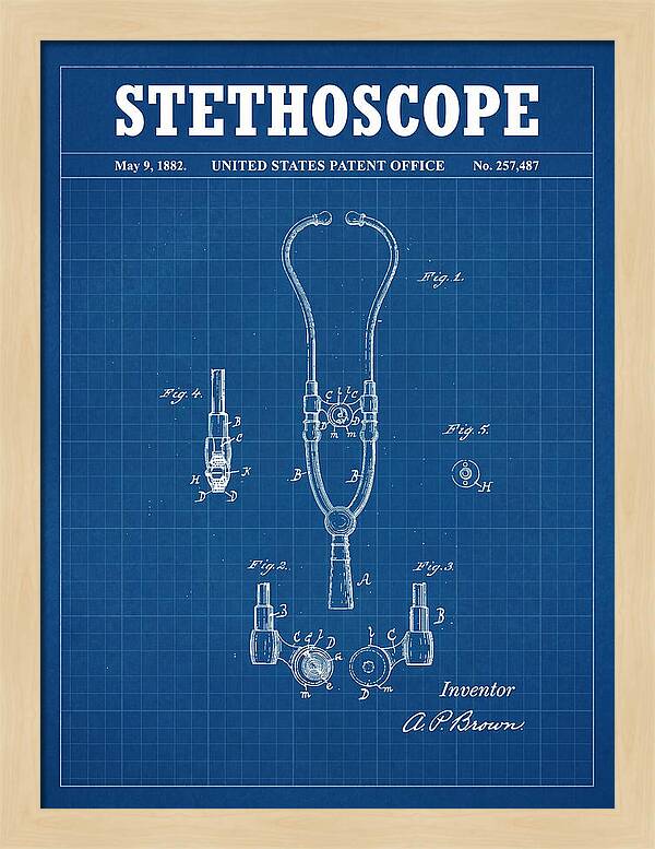 Stethoscope Blueprint Patent Us257487a