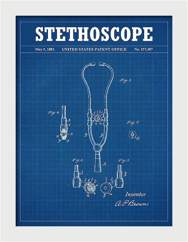 Stethoscope Blueprint Patent Us257487a