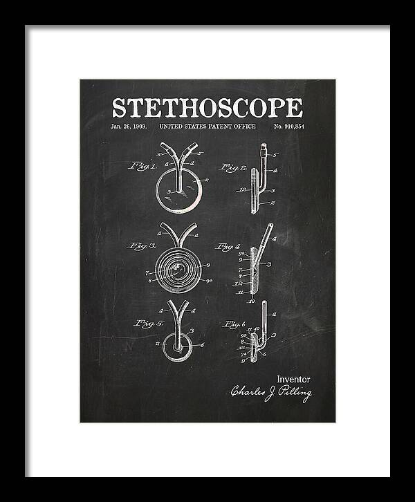 Stethoscope Chalkboard Patent Us910854a