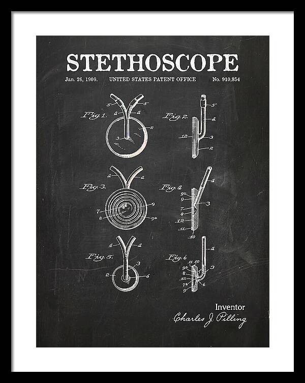 Stethoscope Chalkboard Patent Us910854a