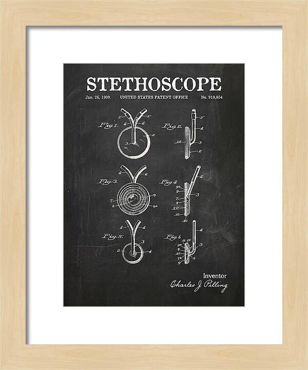 Stethoscope Chalkboard Patent Us910854a
