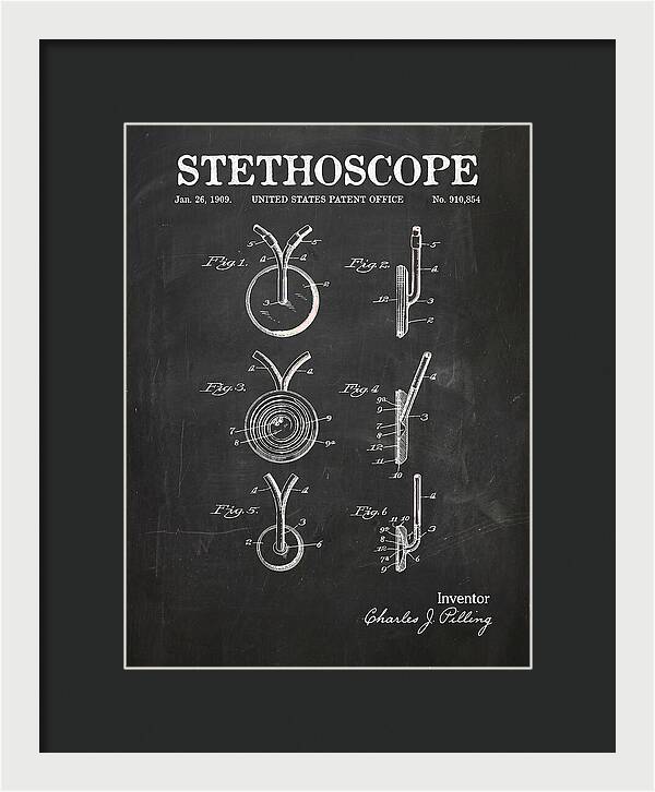 Stethoscope Chalkboard Patent Us910854a