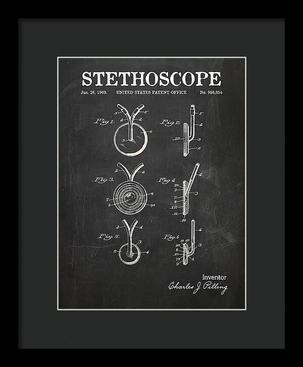 Stethoscope Chalkboard Patent Us910854a