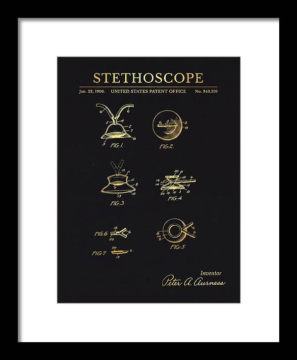 Stethoscope Gold Patent Us843319a