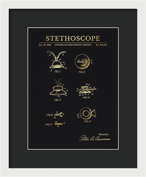 Stethoscope Gold Patent Us843319a