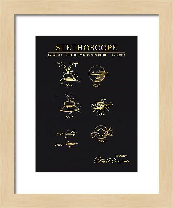 Stethoscope Gold Patent Us843319a