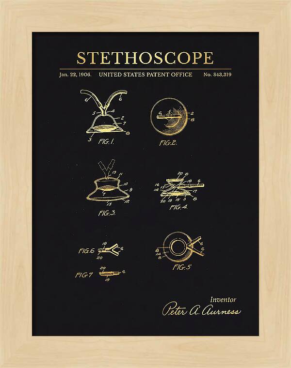Stethoscope Gold Patent Us843319a