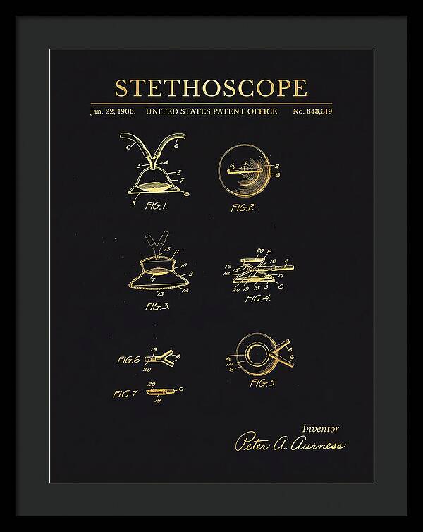 Stethoscope Gold Patent Us843319a