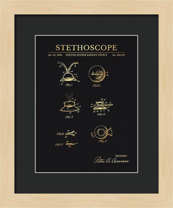 Stethoscope Gold Patent Us843319a
