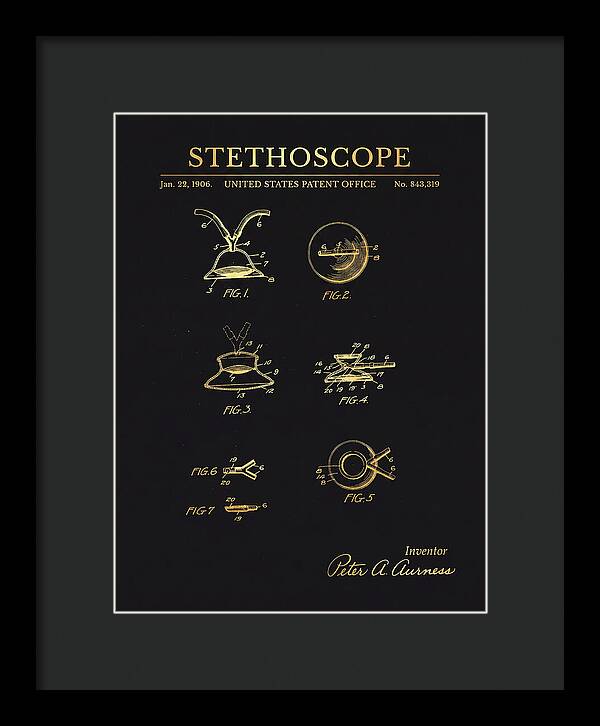 Stethoscope Gold Patent Us843319a