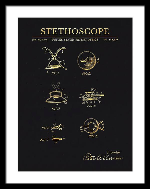 Stethoscope Gold Patent Us843319a