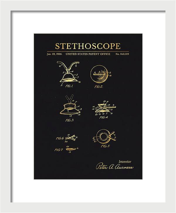 Stethoscope Gold Patent Us843319a