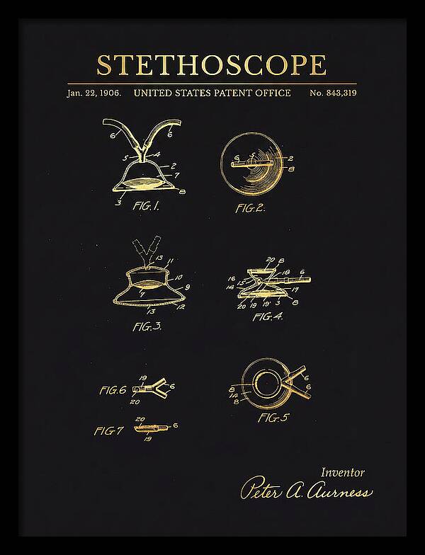 Stethoscope Gold Patent Us843319a