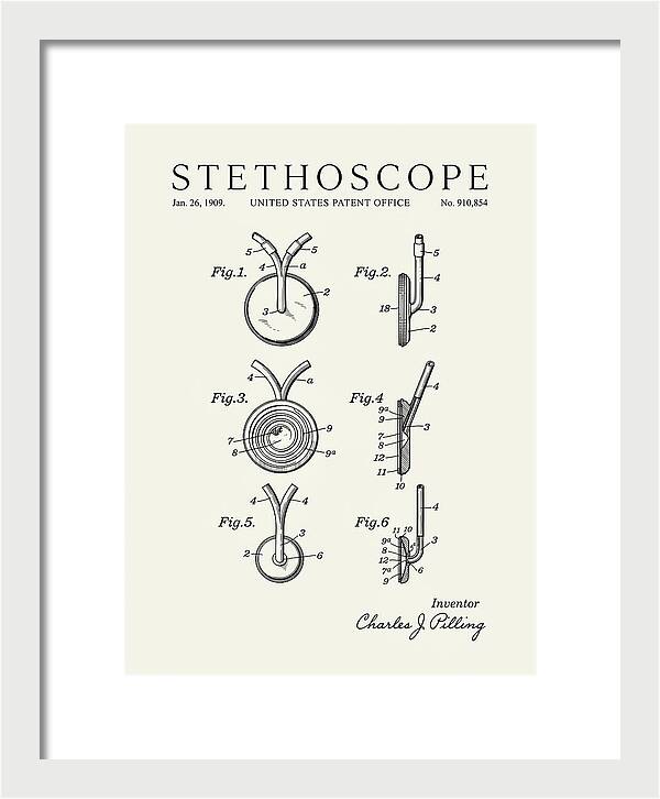 Stethoscope Minimalist Patent Us910854a