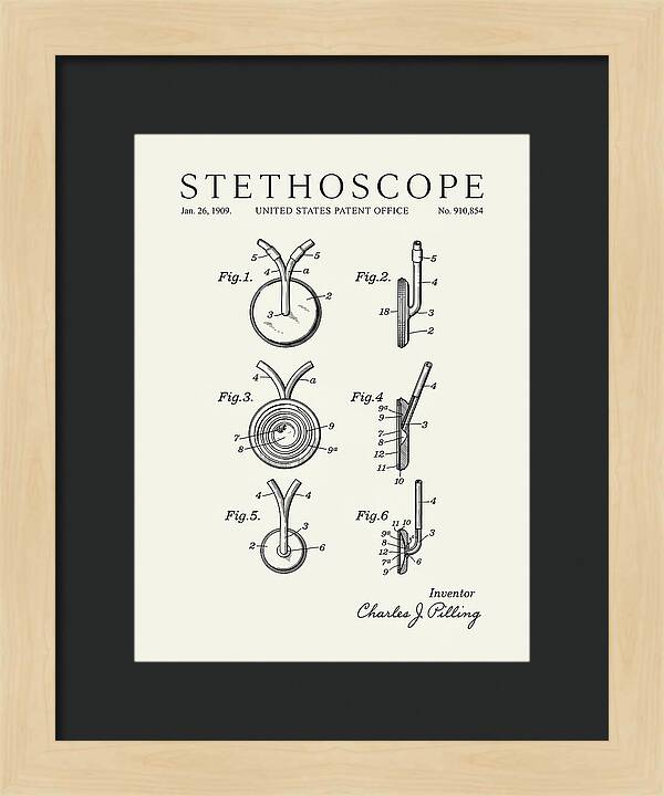 Stethoscope Minimalist Patent Us910854a