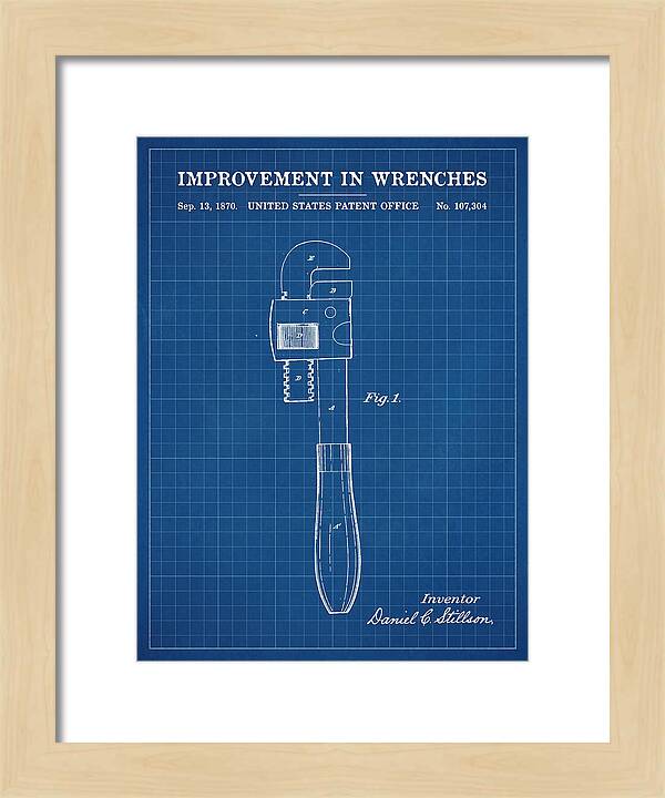 Stillson Pipe Wrench Stillson Blueprint Patent Us107304a