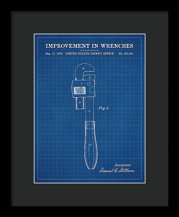 Stillson Pipe Wrench Stillson Blueprint Patent Us107304a