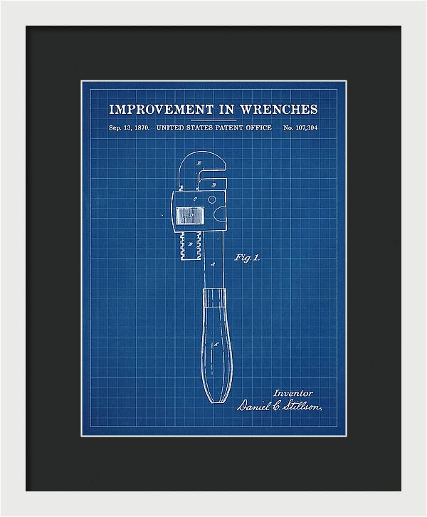 Stillson Pipe Wrench Stillson Blueprint Patent Us107304a