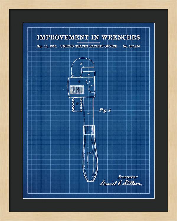 Stillson Pipe Wrench Stillson Blueprint Patent Us107304a
