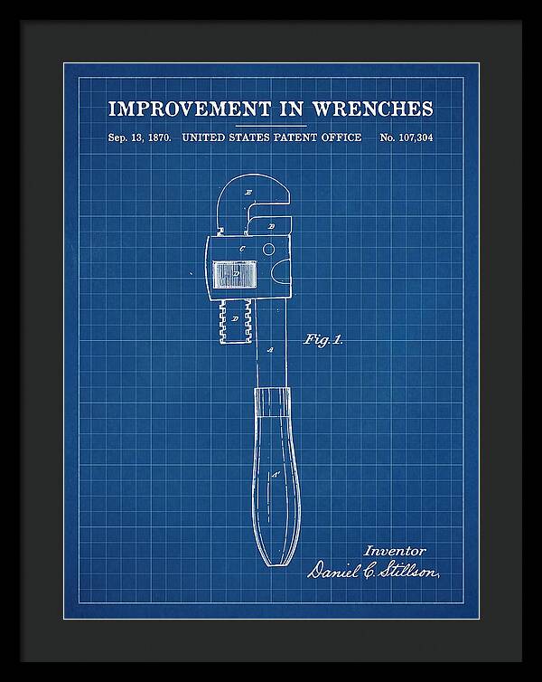 Stillson Pipe Wrench Stillson Blueprint Patent Us107304a