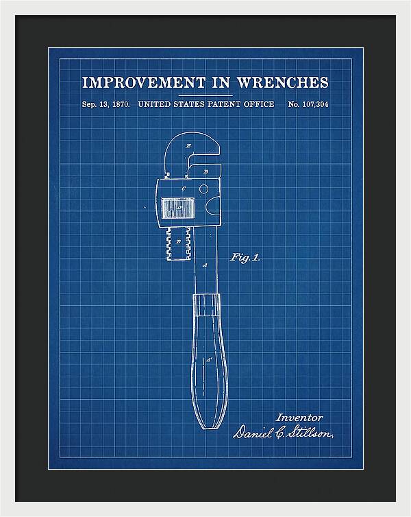 Stillson Pipe Wrench Stillson Blueprint Patent Us107304a