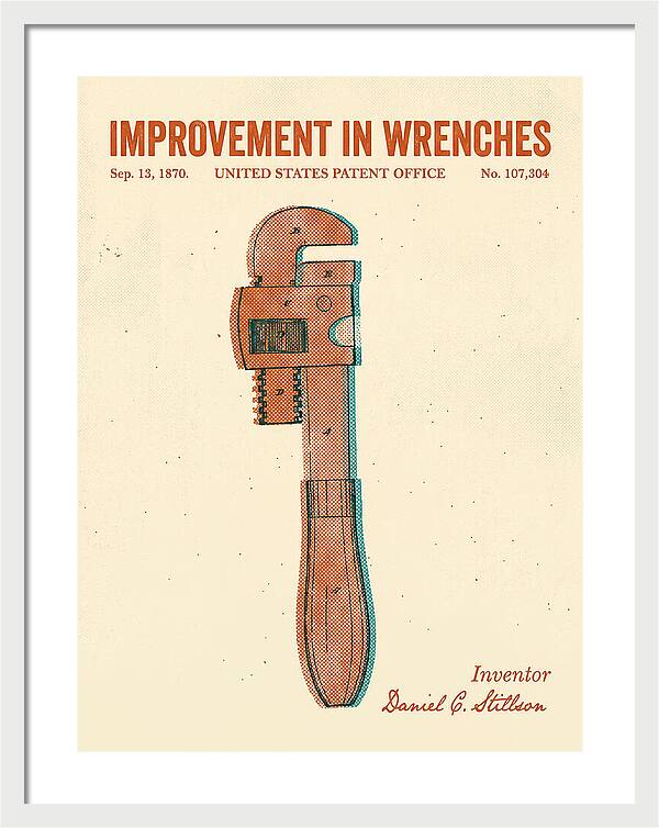 Stillson Pipe Wrench Stillson Retro Patent Us107304a