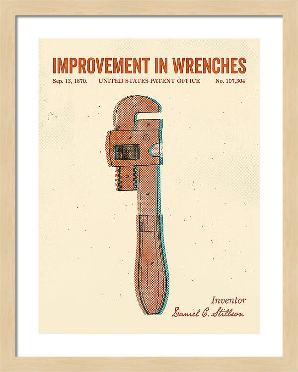 Stillson Pipe Wrench Stillson Retro Patent Us107304a