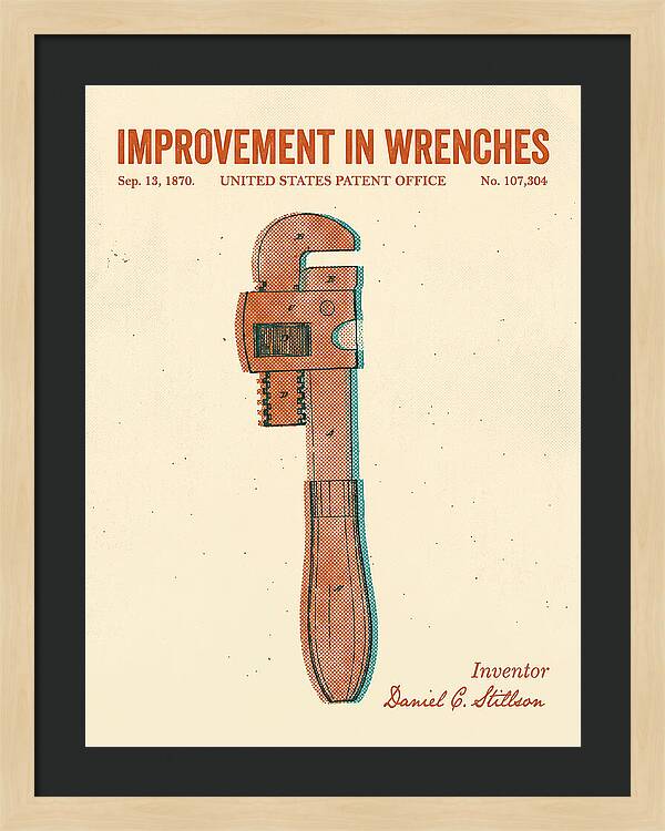 Stillson Pipe Wrench Stillson Retro Patent Us107304a