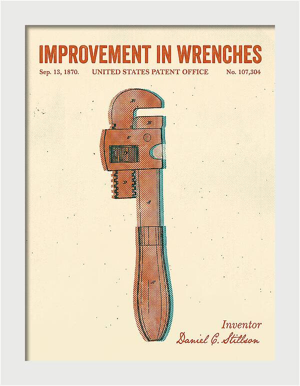 Stillson Pipe Wrench Stillson Retro Patent Us107304a