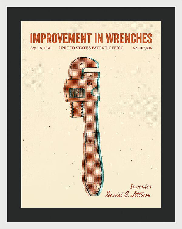 Stillson Pipe Wrench Stillson Retro Patent Us107304a