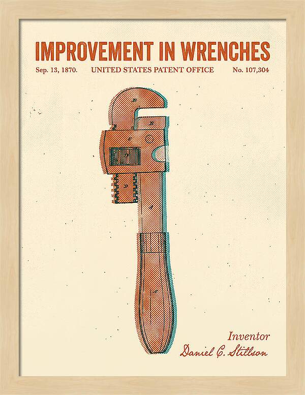 Stillson Pipe Wrench Stillson Retro Patent Us107304a