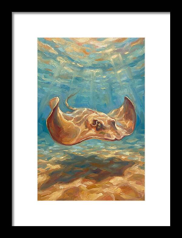 Stingray Gliding Through Water
