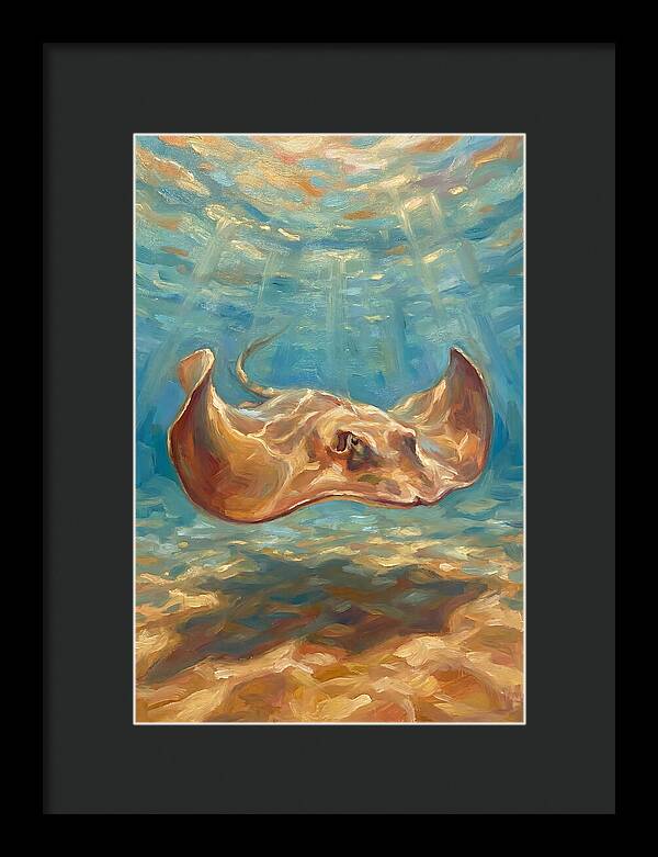 Stingray Gliding Through Water
