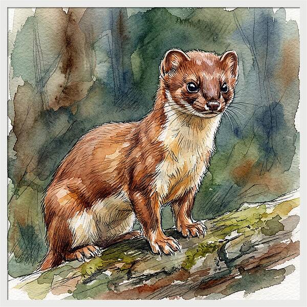Stoat Among The Trees
