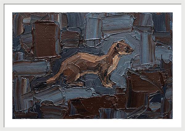 Stoat Amongst Textured Earth